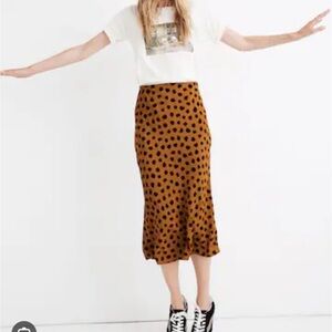 Madewell Midi Slip Skirt in Painted Spots